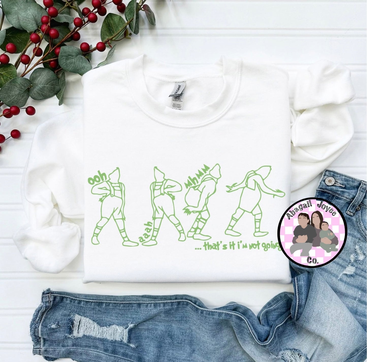 I’m not going green ink design (design for blank shirt).