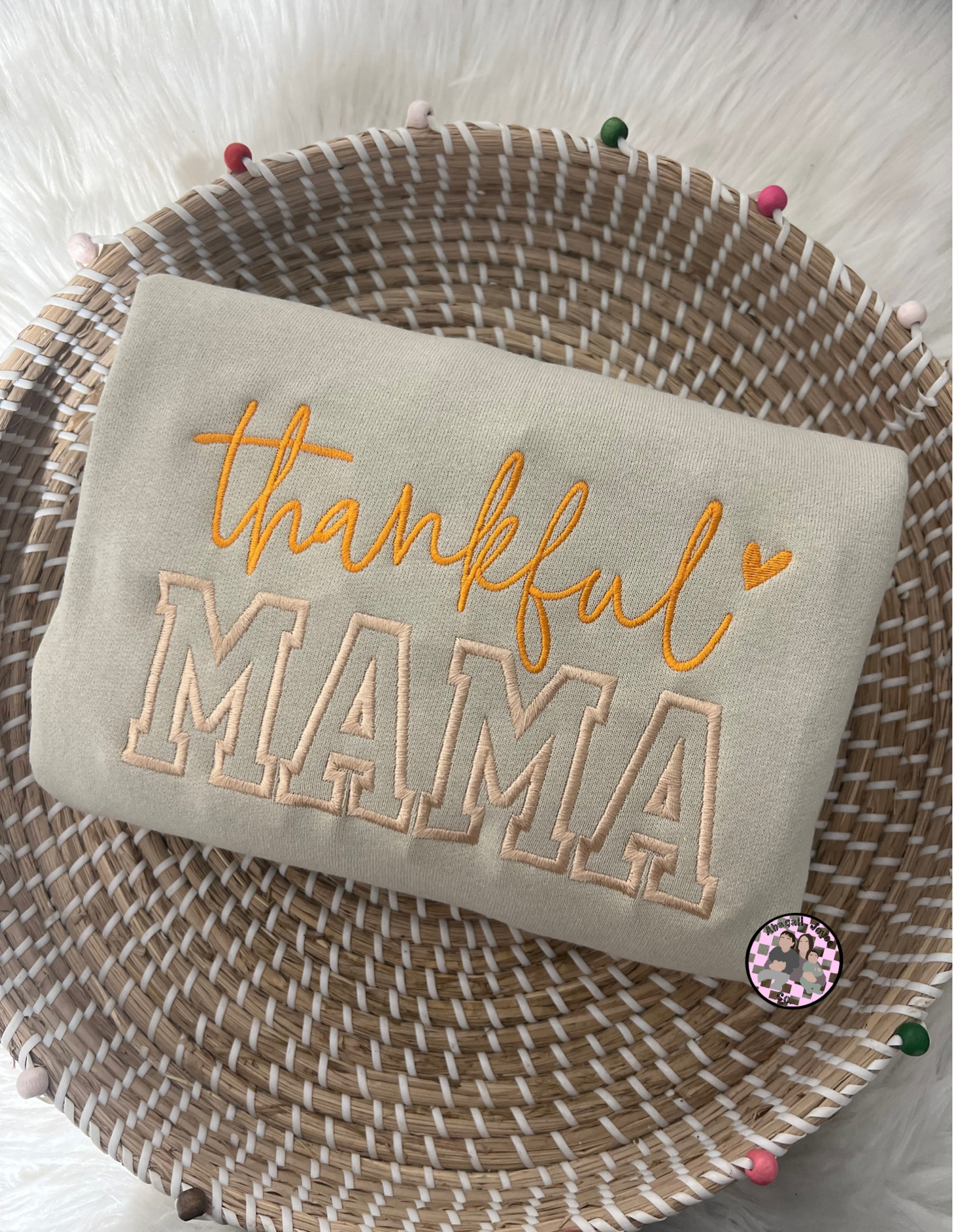 Thankful mama/dada embroidered crew π preorder 28 business day turn around time