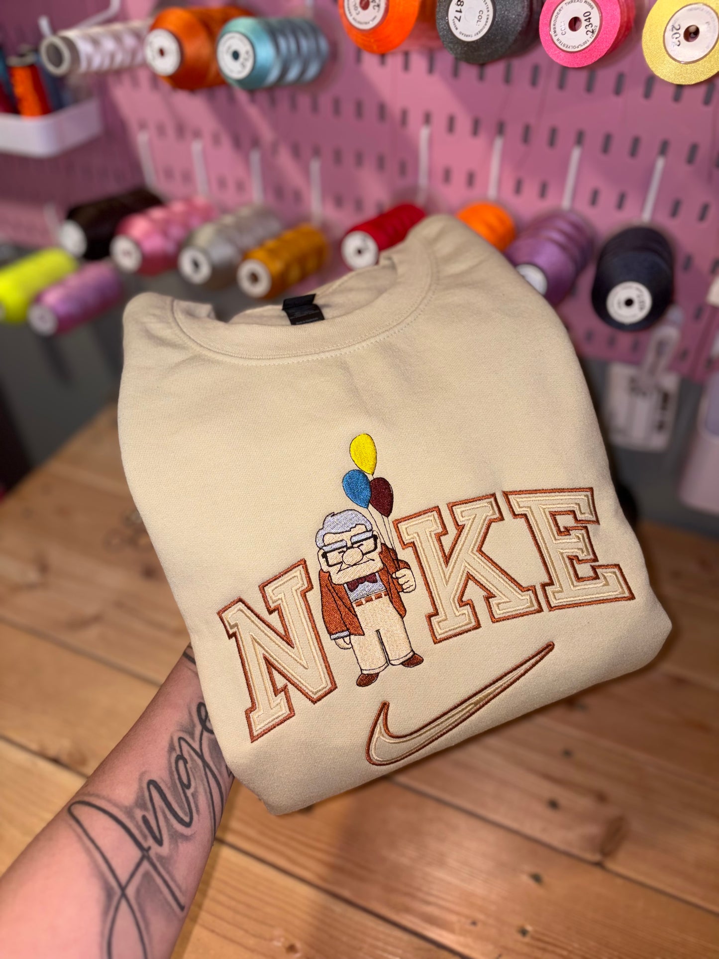 Up embroidered crew preorder 28 business day turn around time