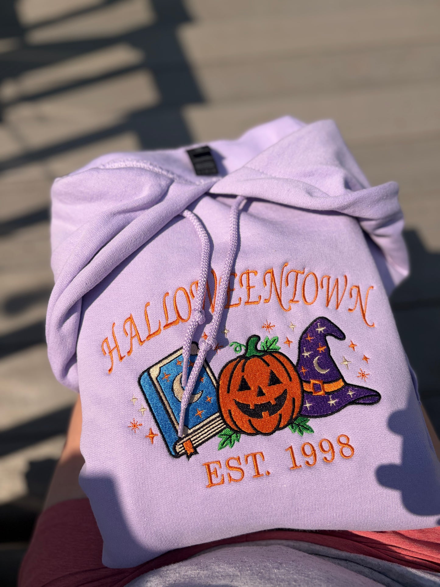 Halloween town embroidered hoodie- preorder 28 business day turn around time