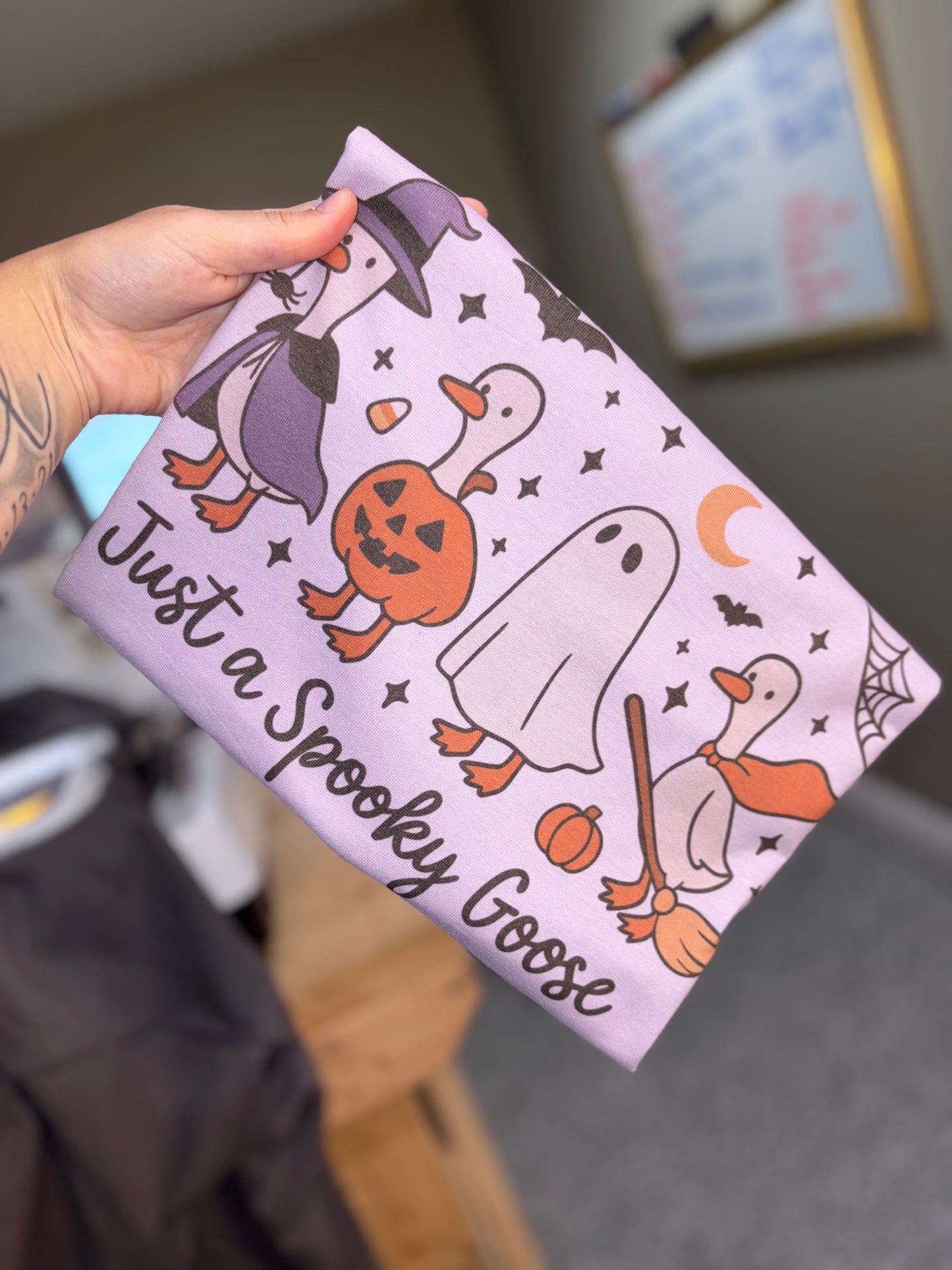 Spooky goose tshirt preorder 15 business day turn around time