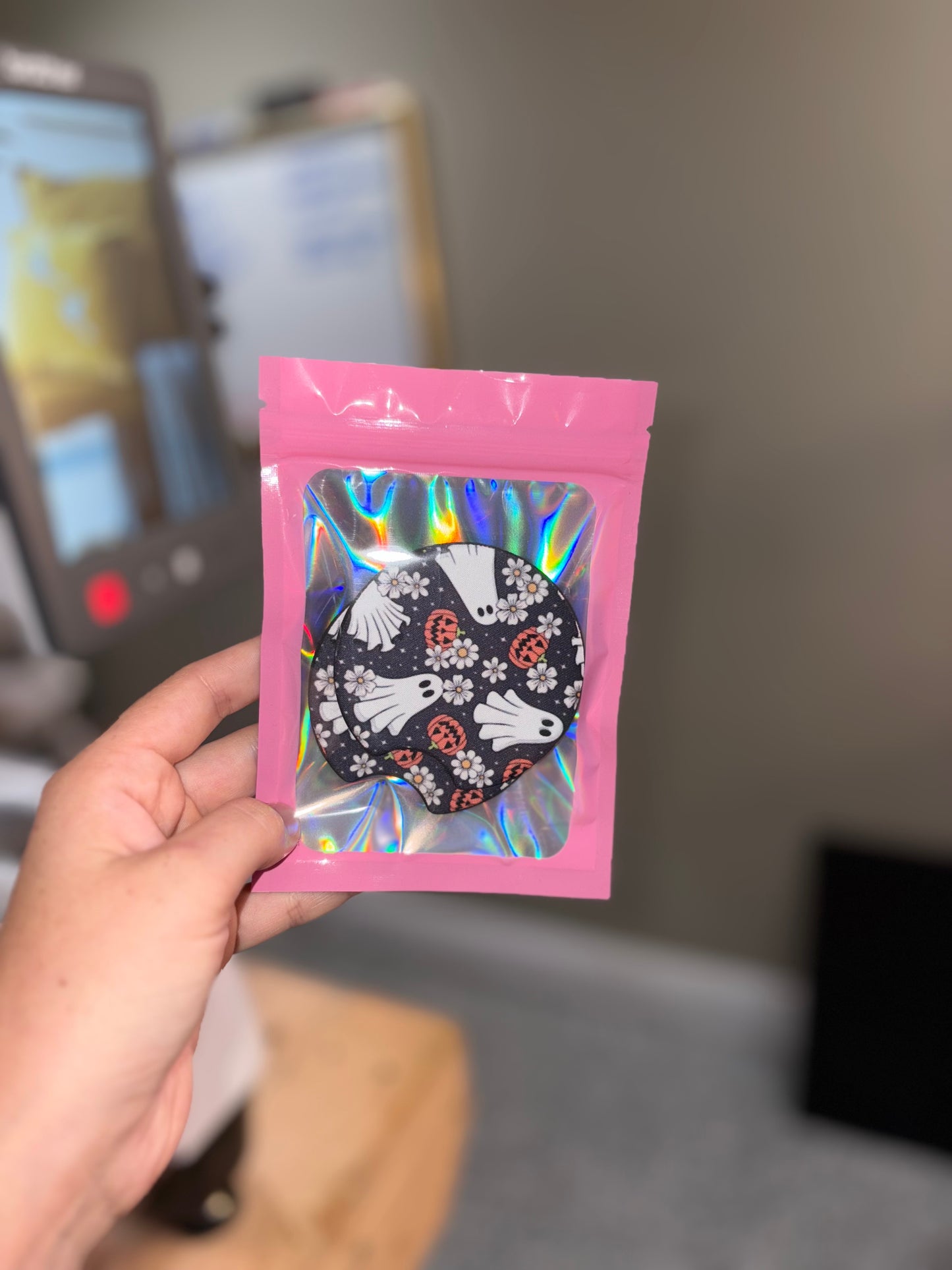 Ghost car coaster set