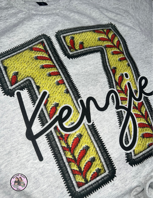 Faux Embroidery Sports numbers ⚽️🥎⚾️ preorder 15 business day turn around time