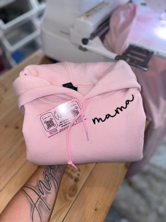 Embroidered mama hoodie 🥰 Preorder 28 business day turn around time