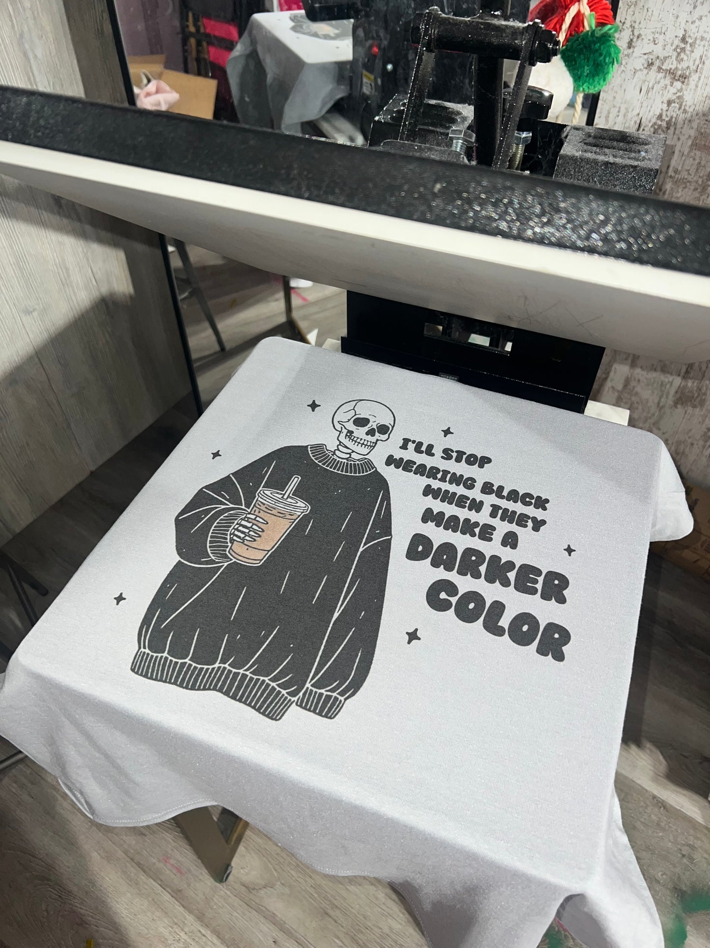 Wearing black T-shirt đŸ–¤preorder 15 business day turn around time