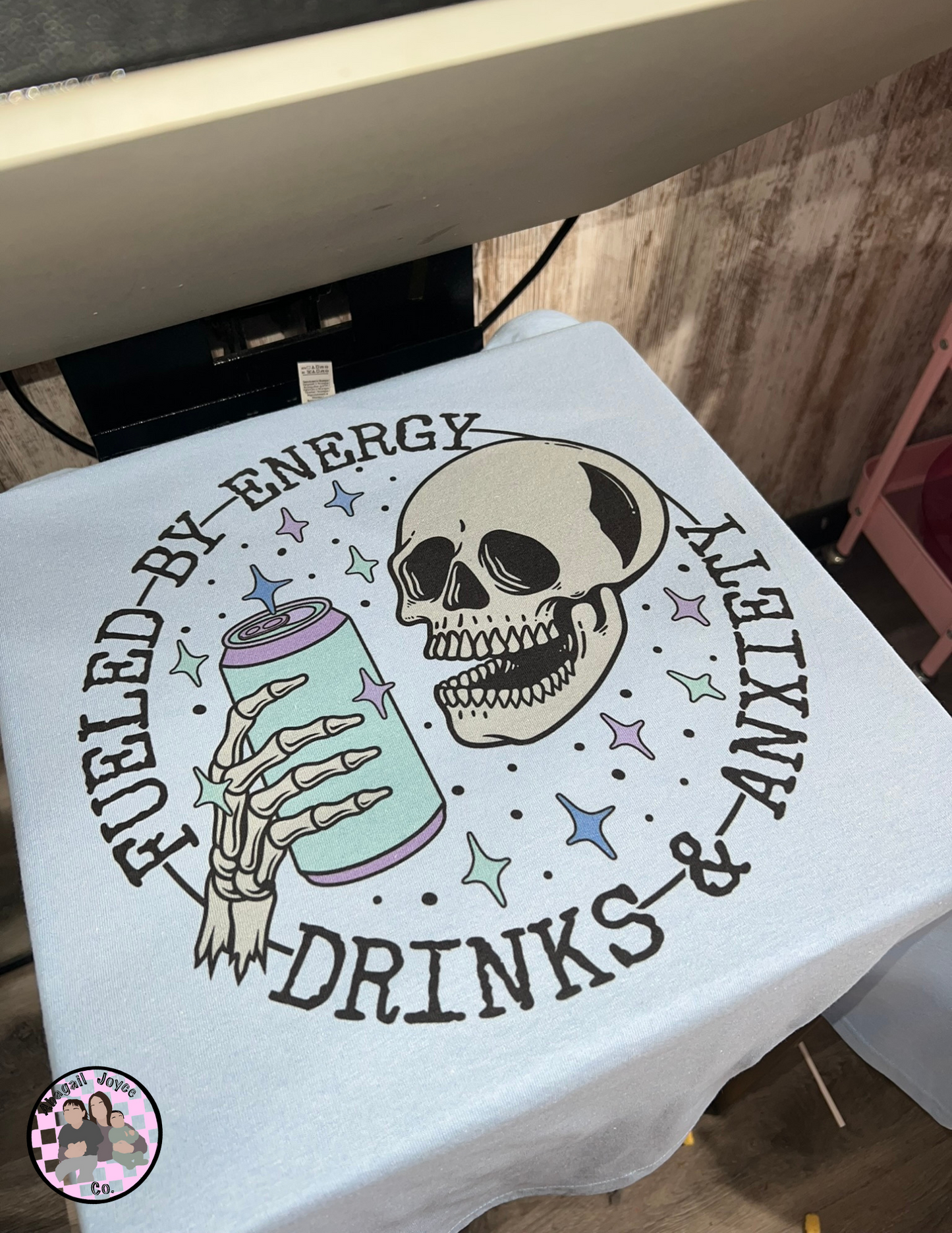 Fueled by energy drinks and anxiety 🥤 preorder 15 business day turn around time