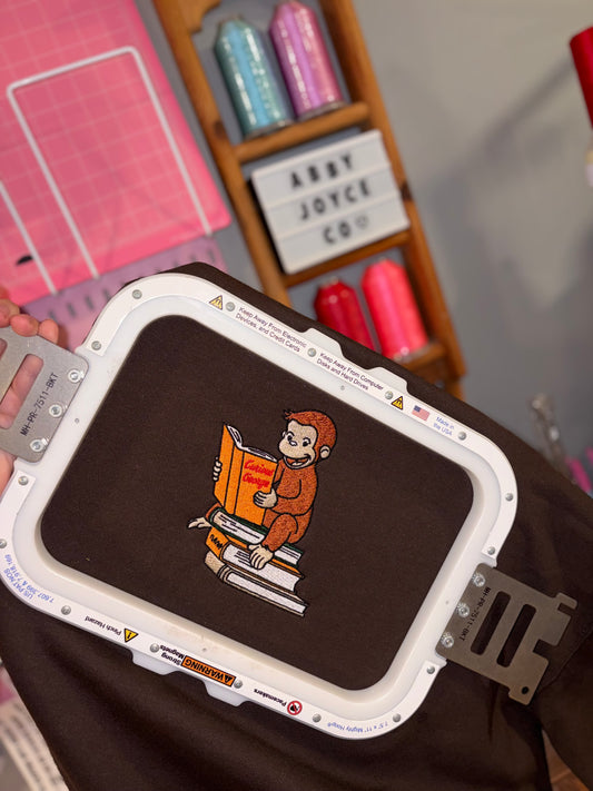 Monkey embroidered crew preorder 28 business day turn around time