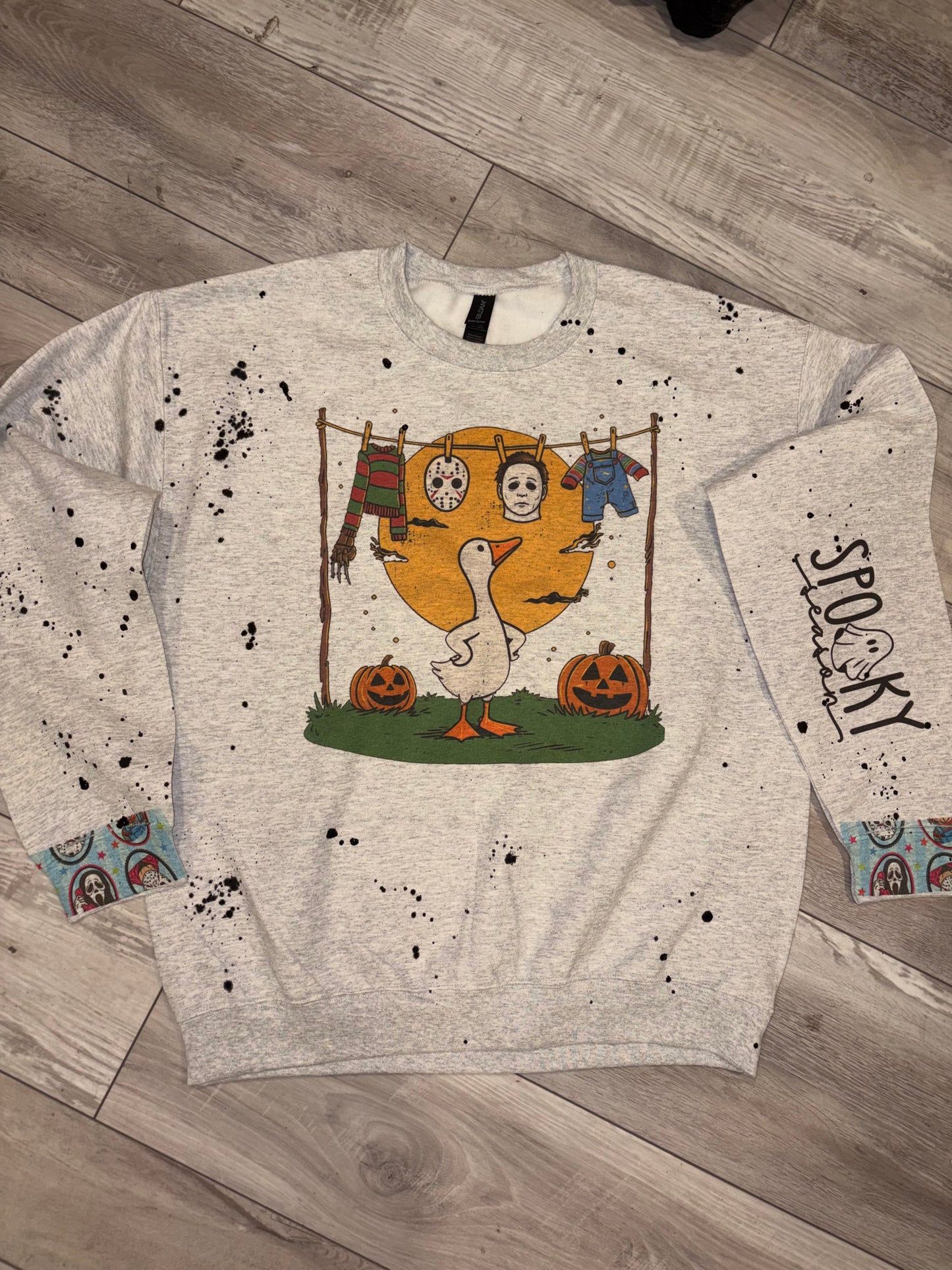 Size large horror goose sublimated crew