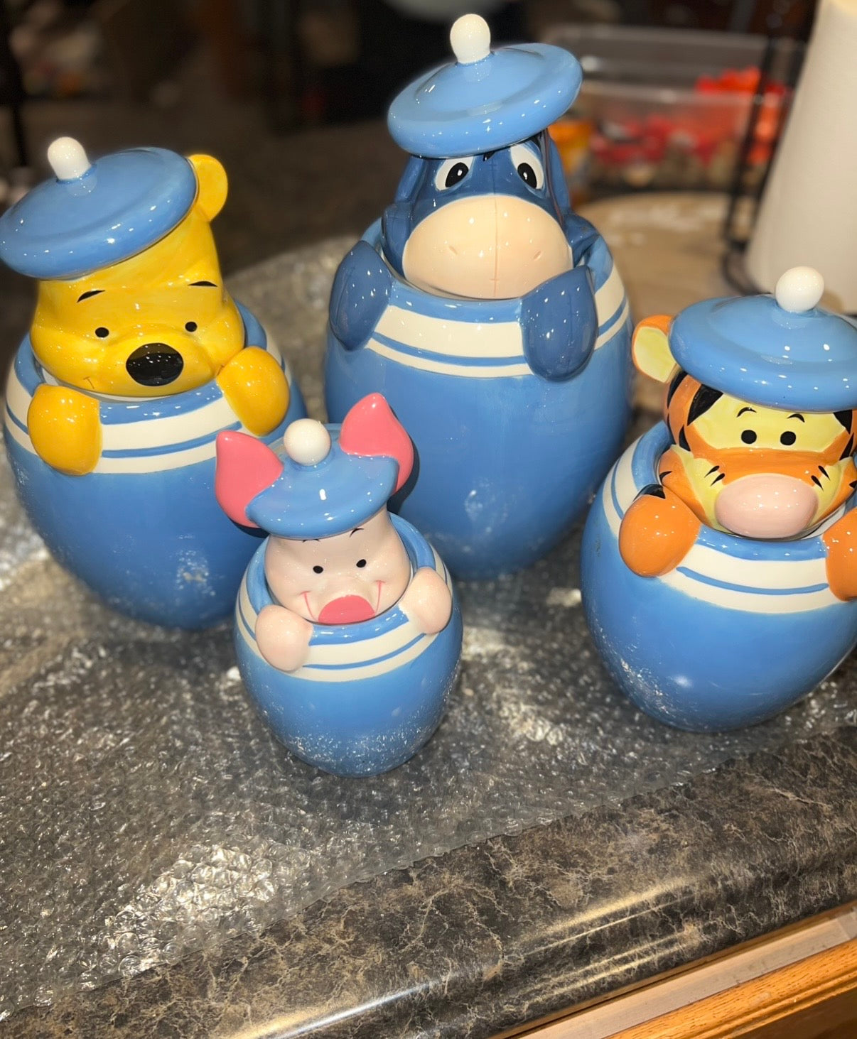 Vintage Pooh & Friends Jar set (good condition very minor flaws).