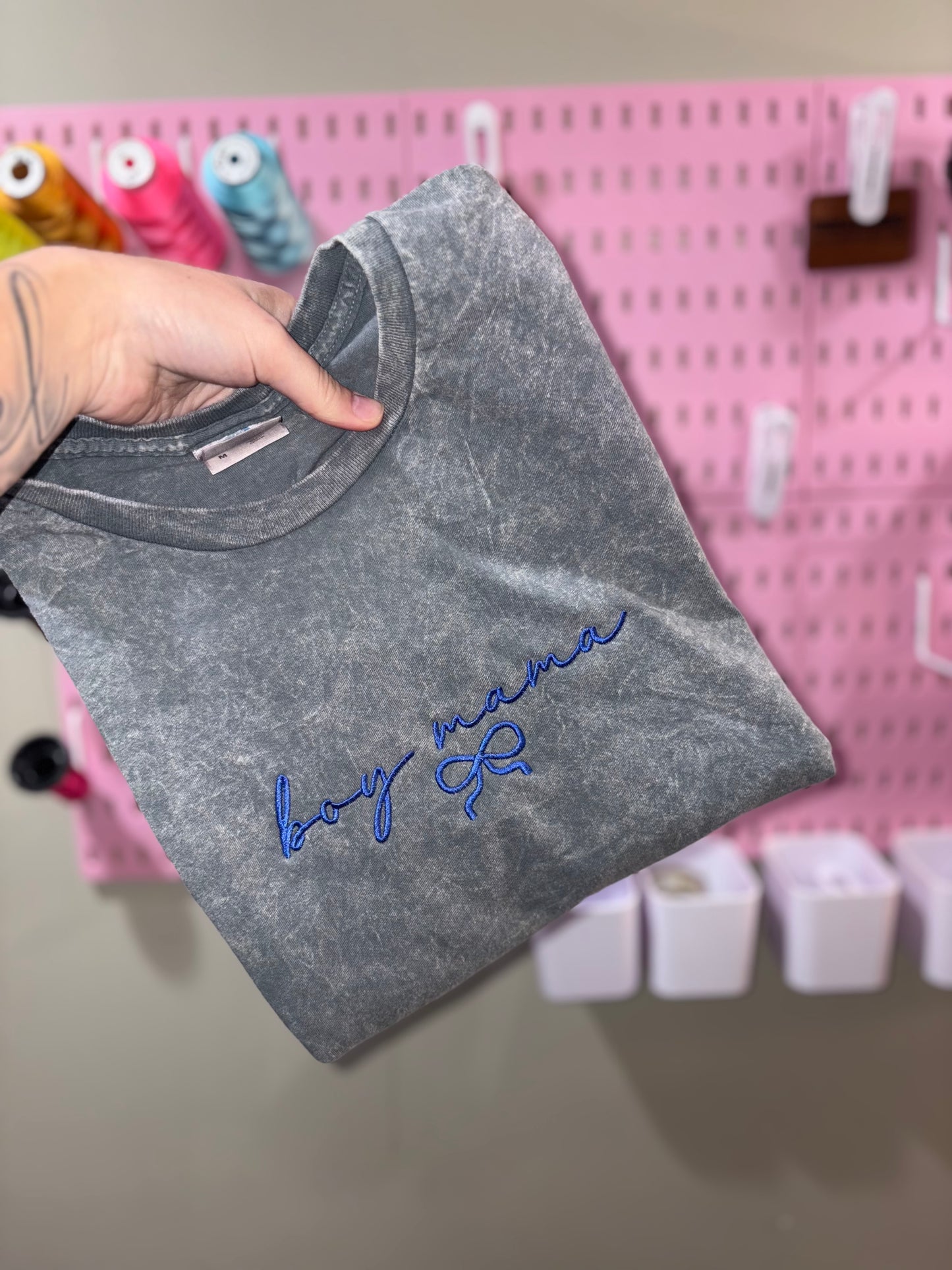 Mama embroidered tshirt preorder 28 business day turn around time