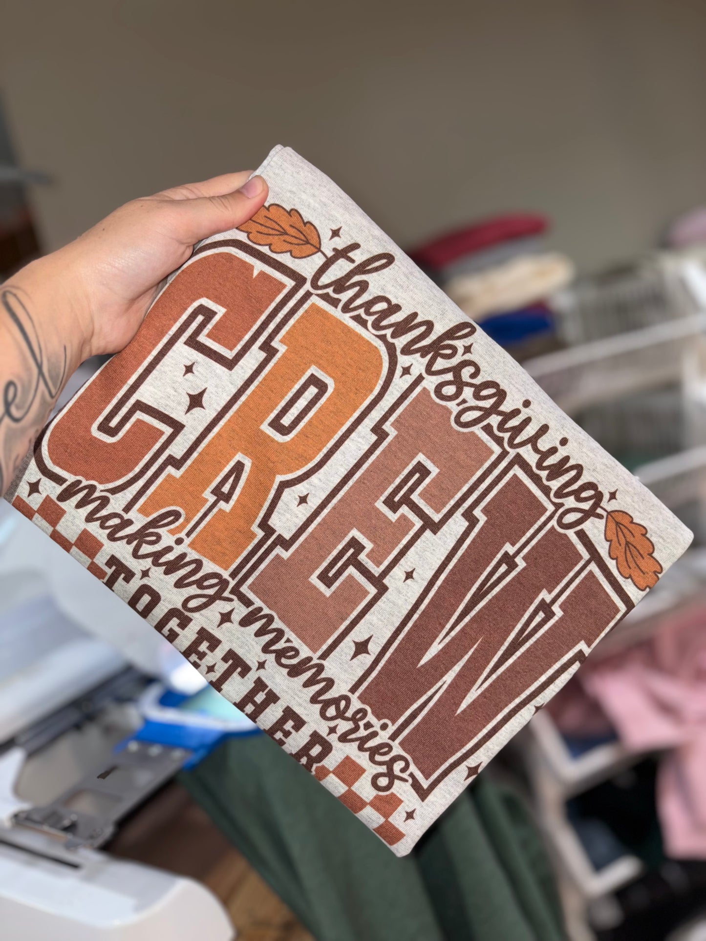 Thanksgiving crew preorder 15 business day turn around time