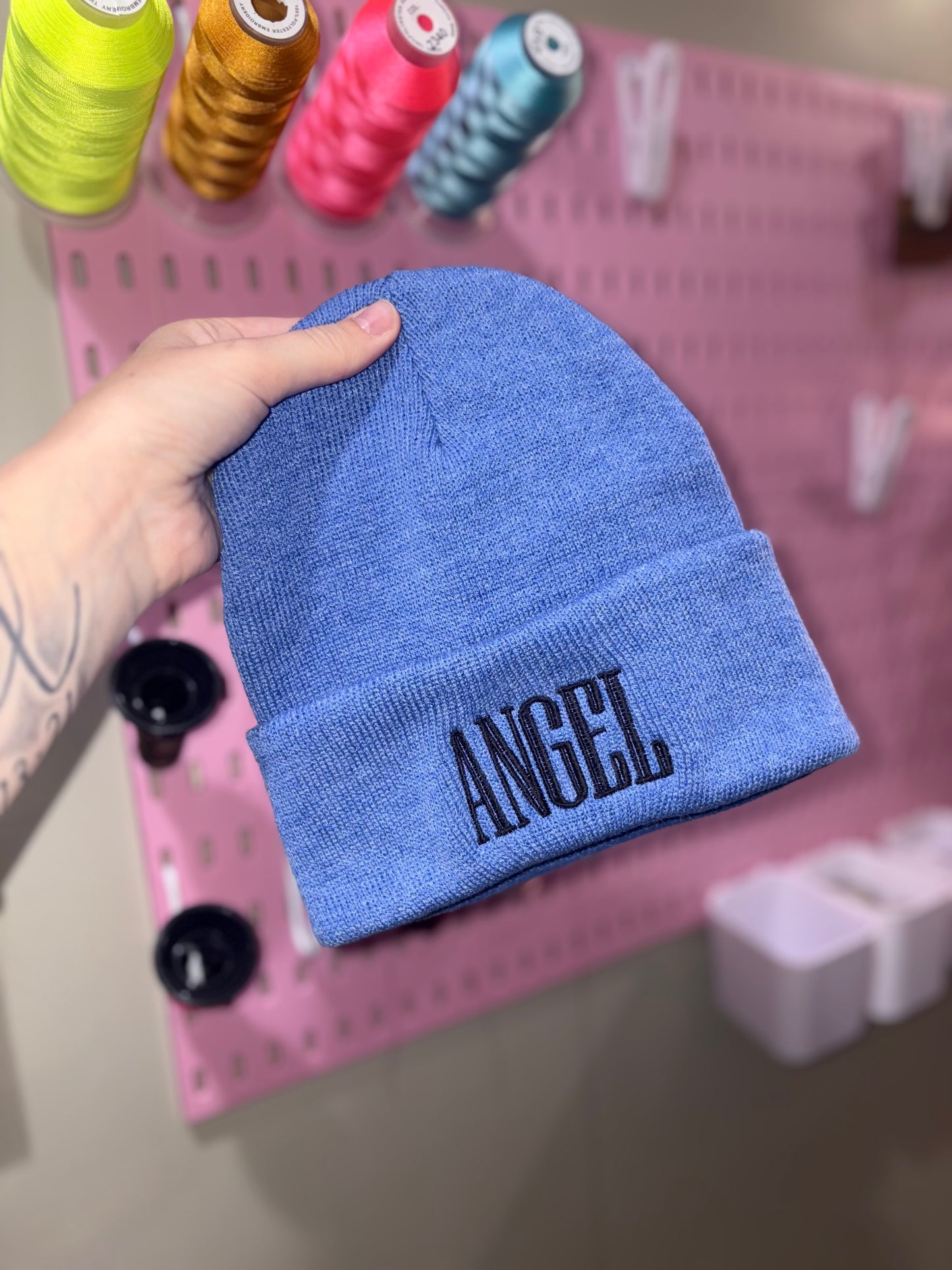 Customized Embroidered Beanies preorder (28 biz day turn around time)! 🥰
