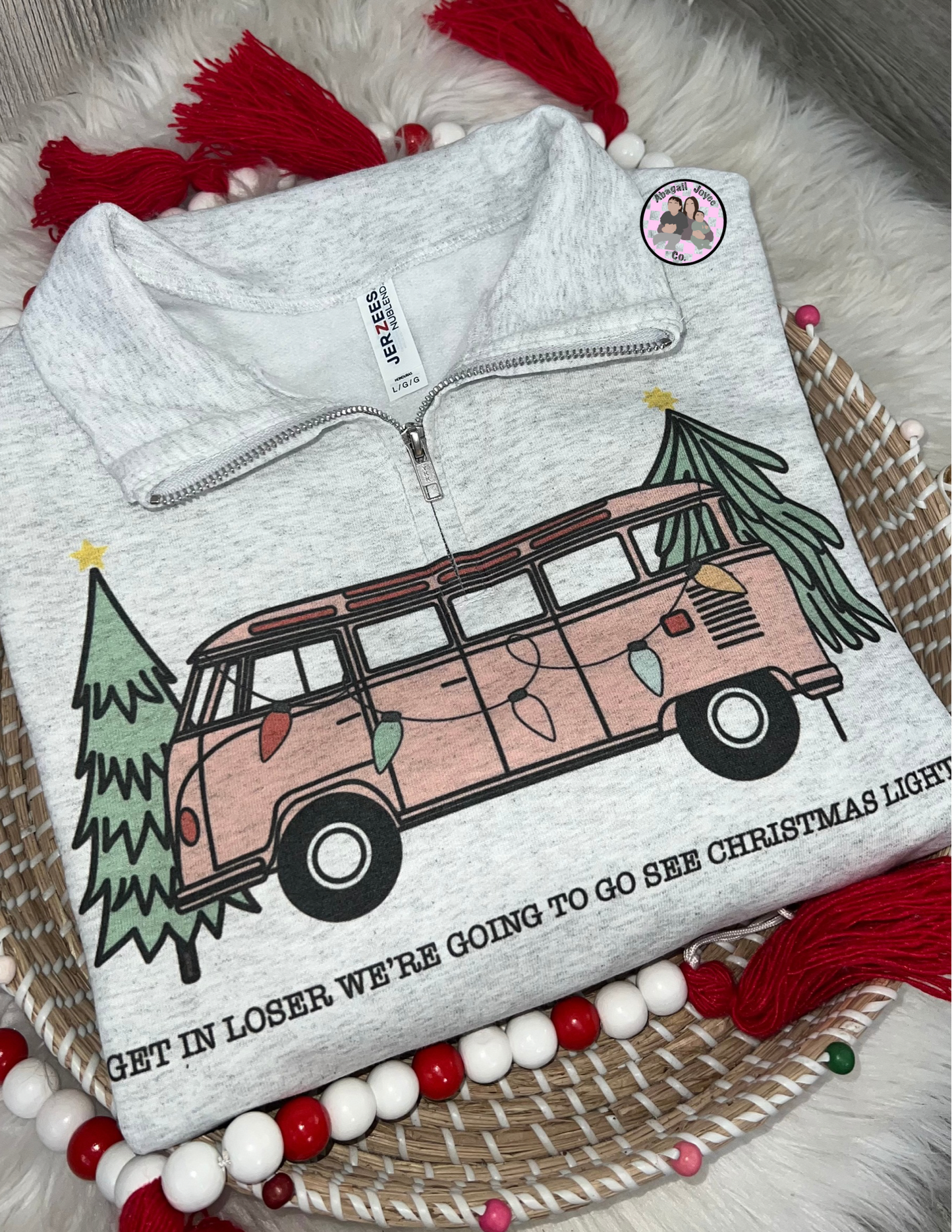 Christmas lights quarter zip sweatshirt π preorder 15 business day turn around time