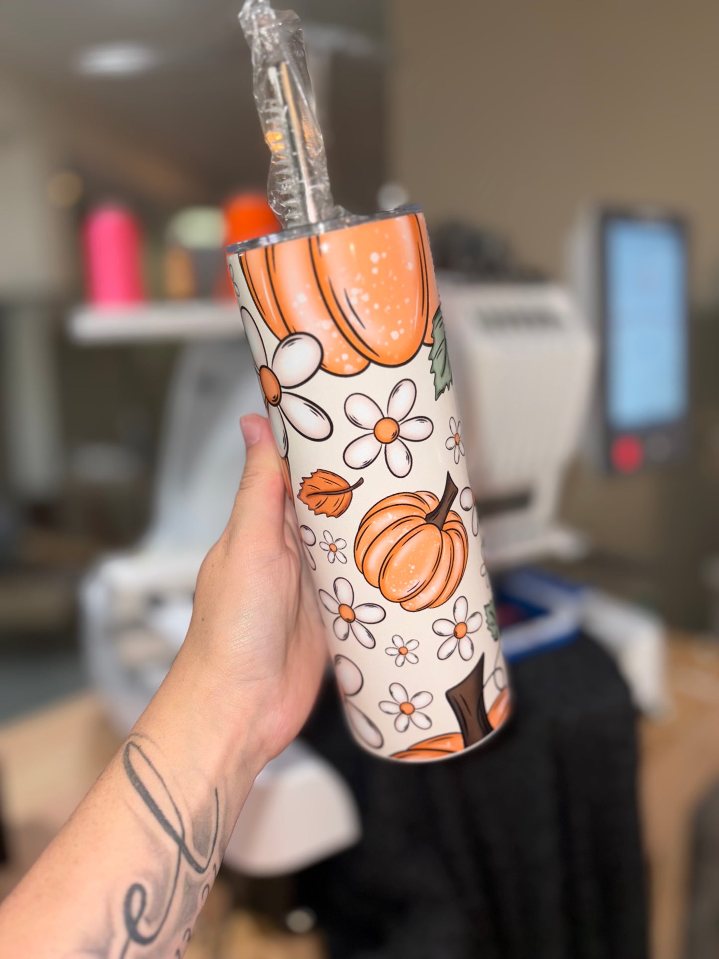 Pumpkin 20 oz Tumbler pre-order 15 business day turnaround time