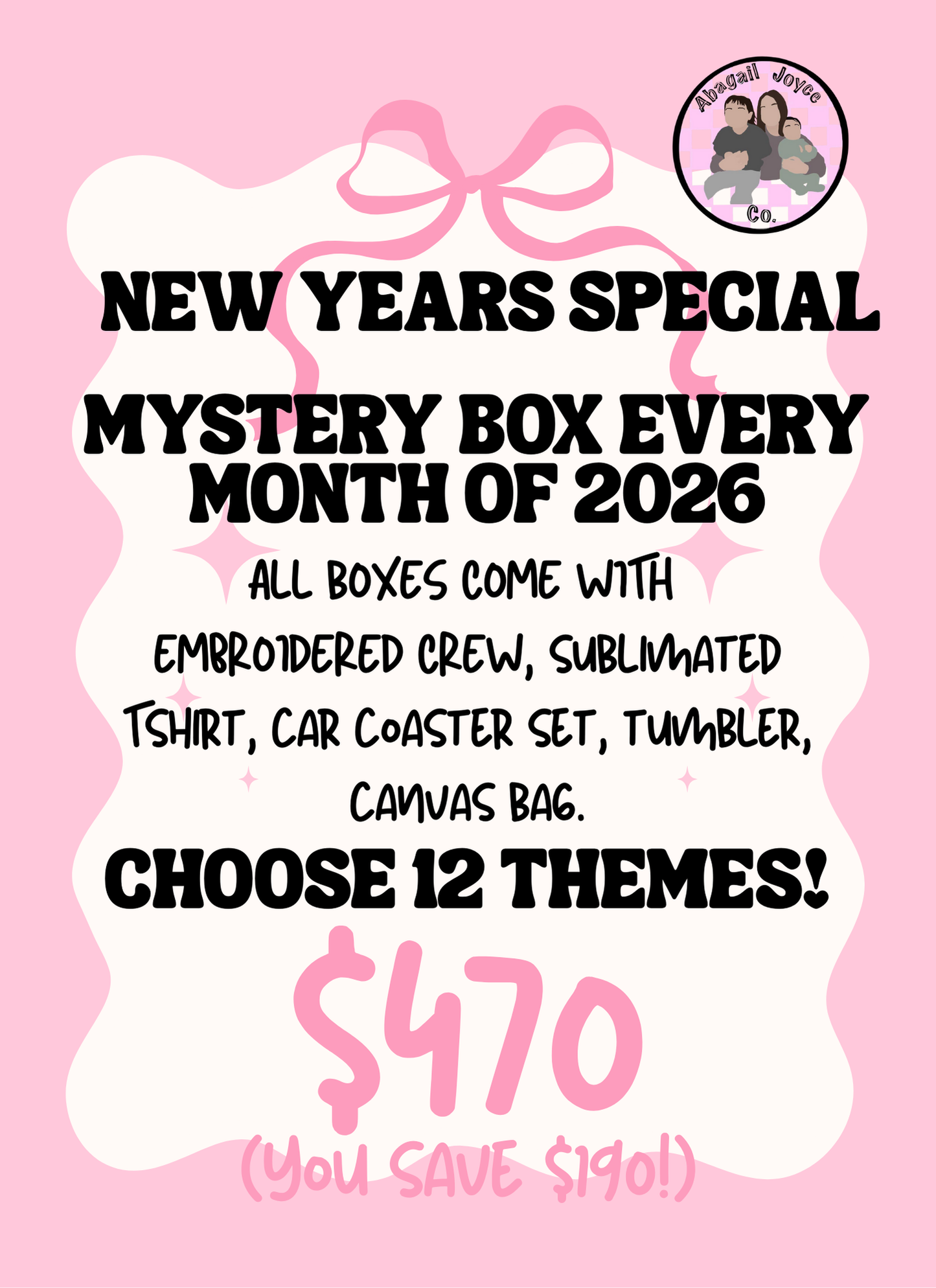 New years special- mystery box every month of 2026!