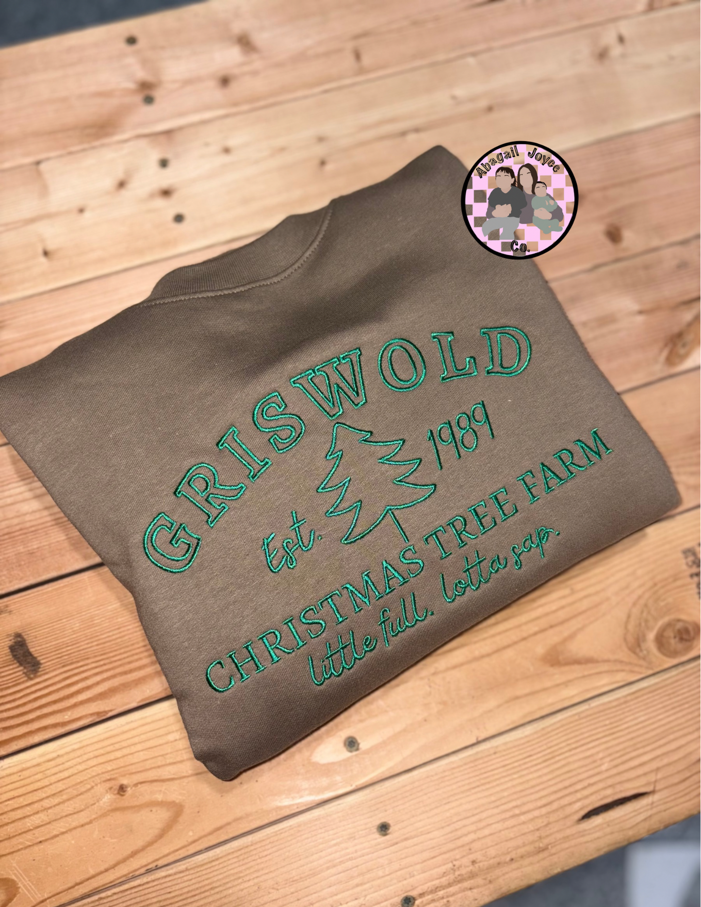 Christmas tree farm embroidered crew preorder 28 business day turn around time