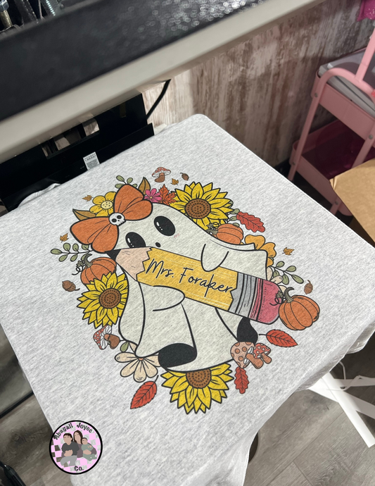Teacher custom ghosty 👻 preorder 15 business day turn around time (leave name in order special instructions at check out)