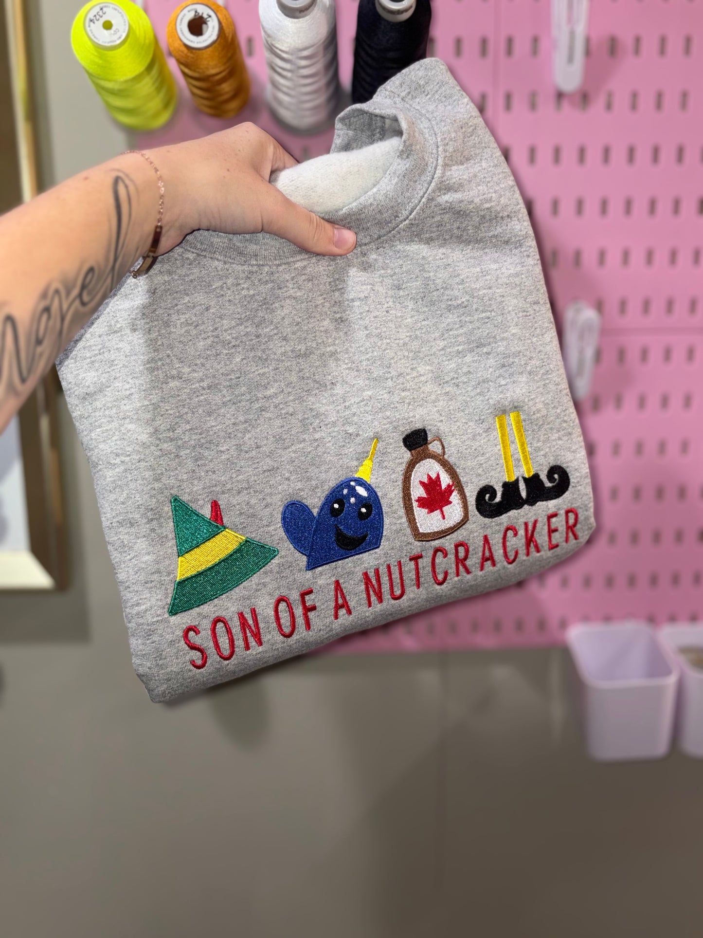 Nutcracker embroidered crew preorder 28 business day turn around time