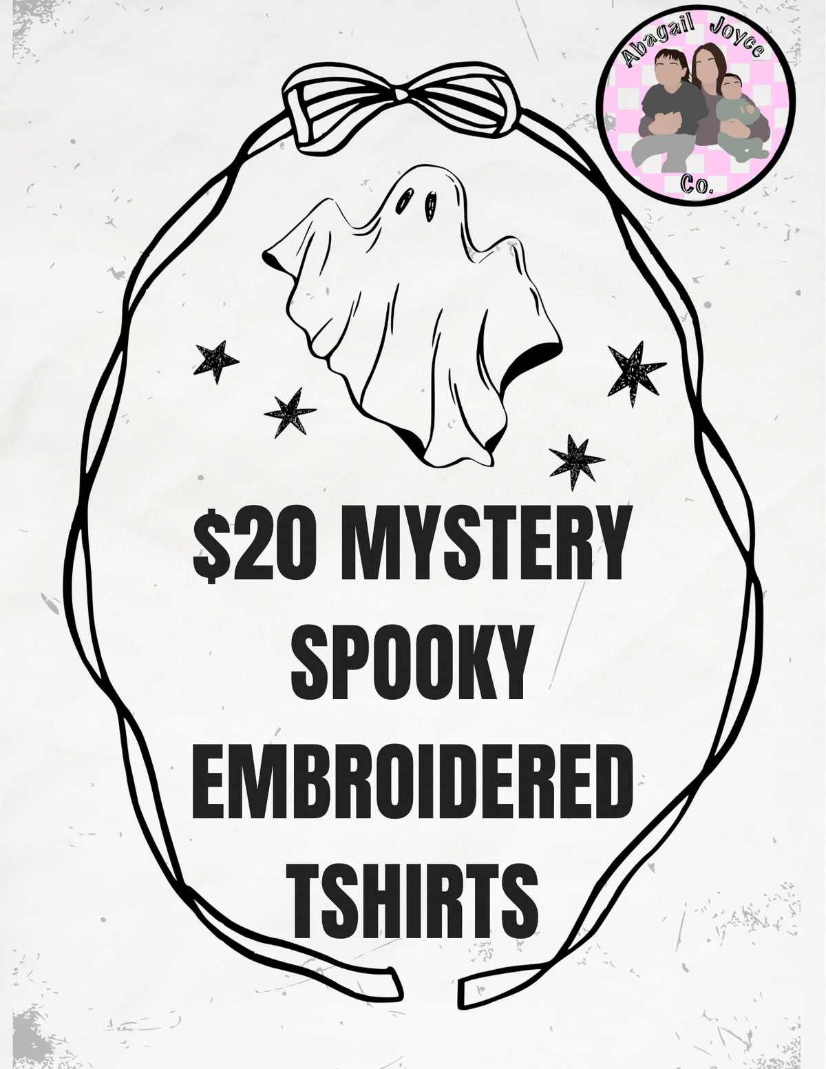 $20 mystery embroidered spooky tshirts- 2 biz day TAT