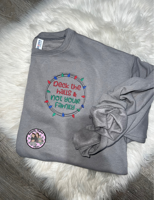 Deck the halls 🎄 embroidered crww preorder 28 business day turn around time