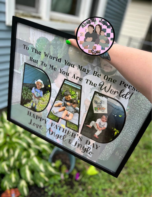 Father’s Day 16 by 20 framed photo preorder ETA- before Father’s Day