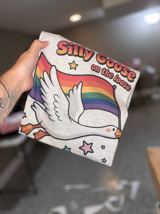 Pride goose tshirt preorder 15 business day turn around time