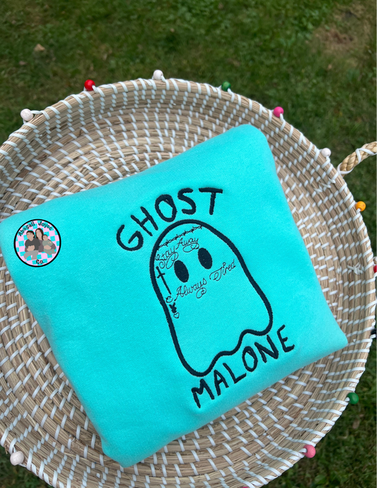 Ghost Malone embroidered crew preorder 28 business day turn around time 👻