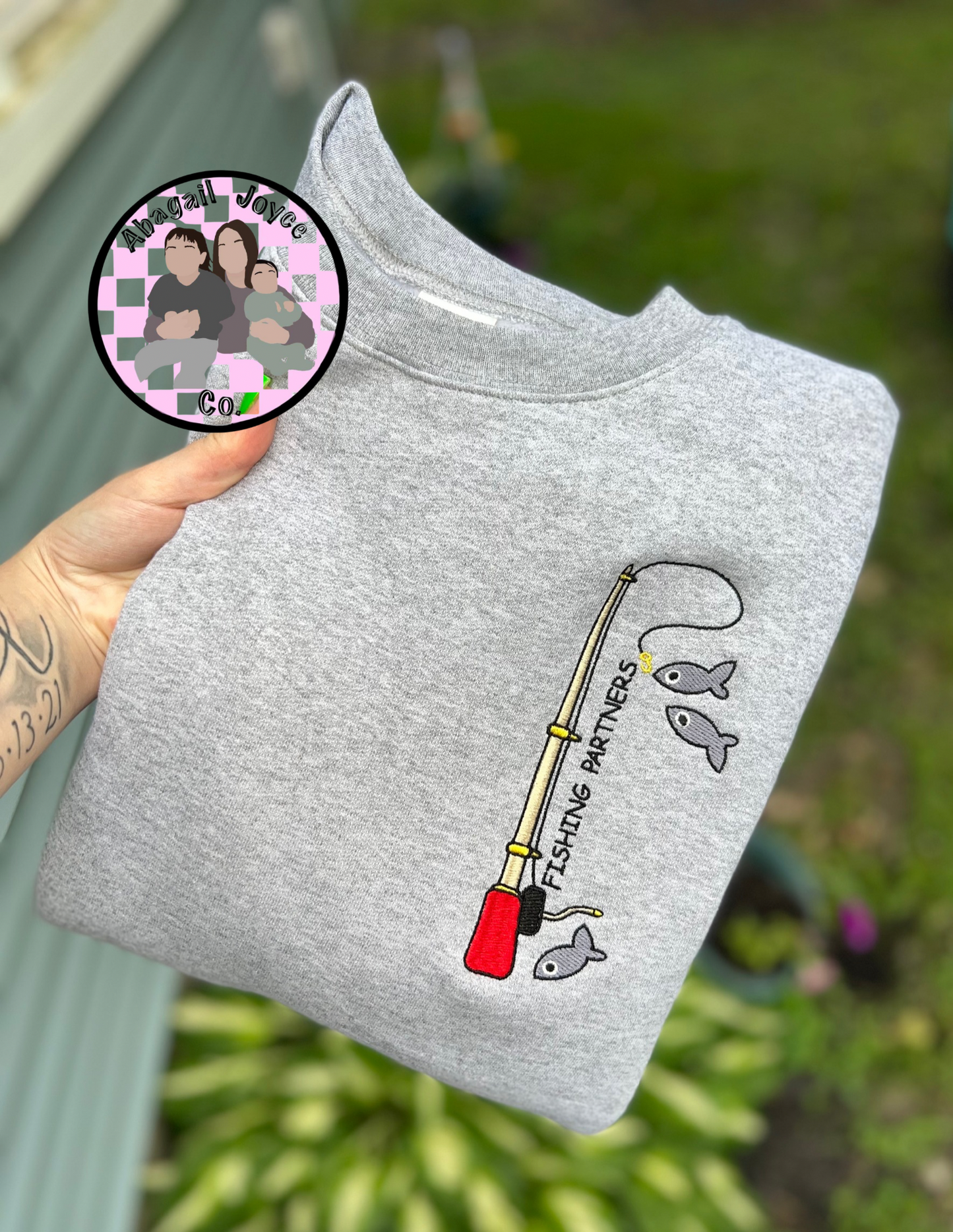 Fishing partners 🎣embroidered crew preorder 28 business day turn around time