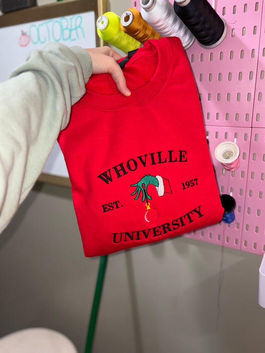 Size XL embroidered crew