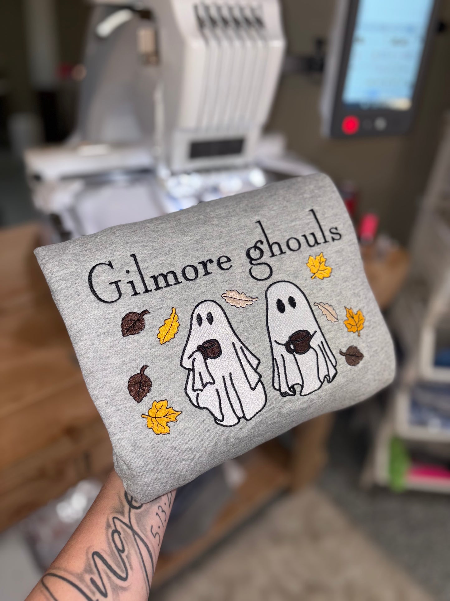 Ghouls crewneck embroidered pre-order 28 business days turnaround time 🍂