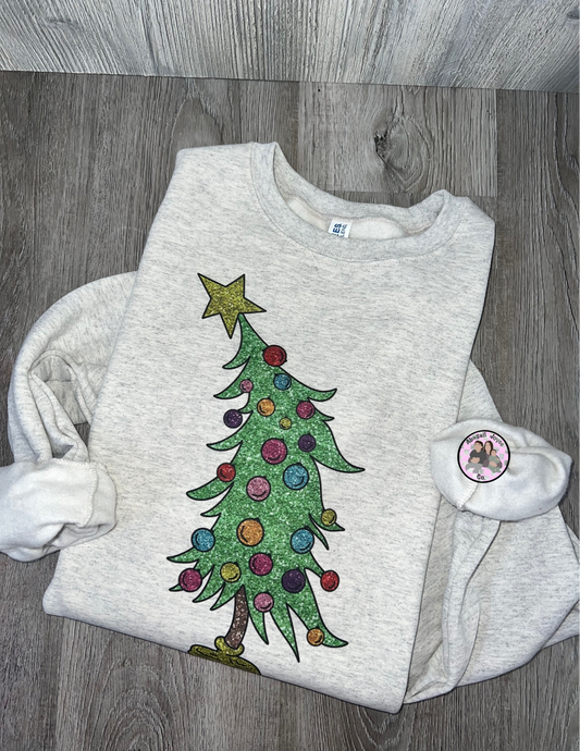 Faux glitter Christmas tree 🎄 preorder 15 business day turn around time