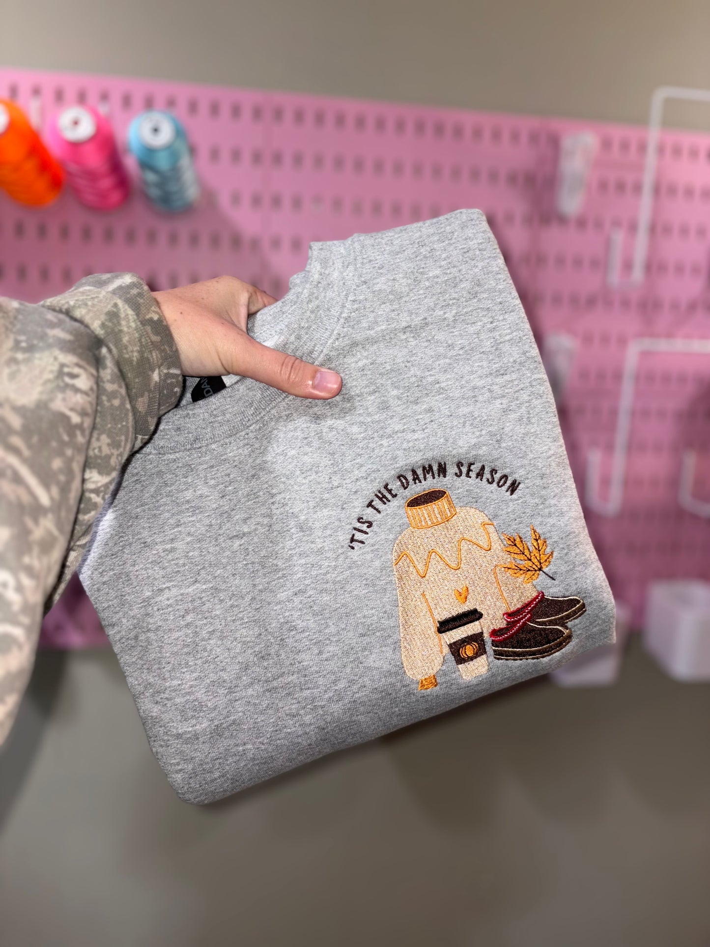 Tis the damn season embroidered crew preorder 28 business day turn around time