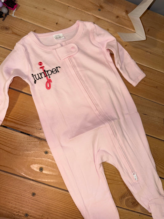 Embroidered baby sleeper- preorder 28 business day turn around time