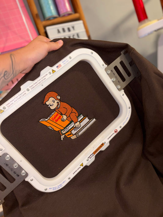 Monkey embroidered crew preorder 28 business day turn around time