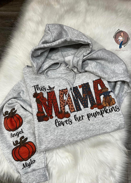 This mama loves her pumpkins! 🎃 preorder 15 business day turn around time