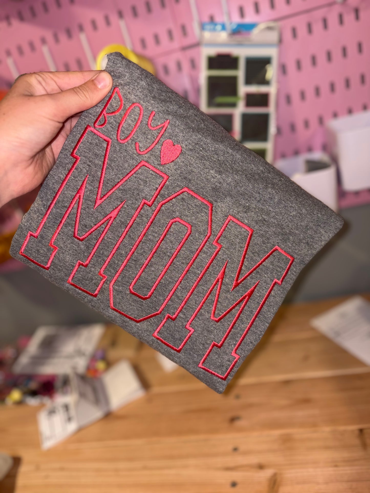 Mom embroidered tshirt- preorder 28 business day turn around time