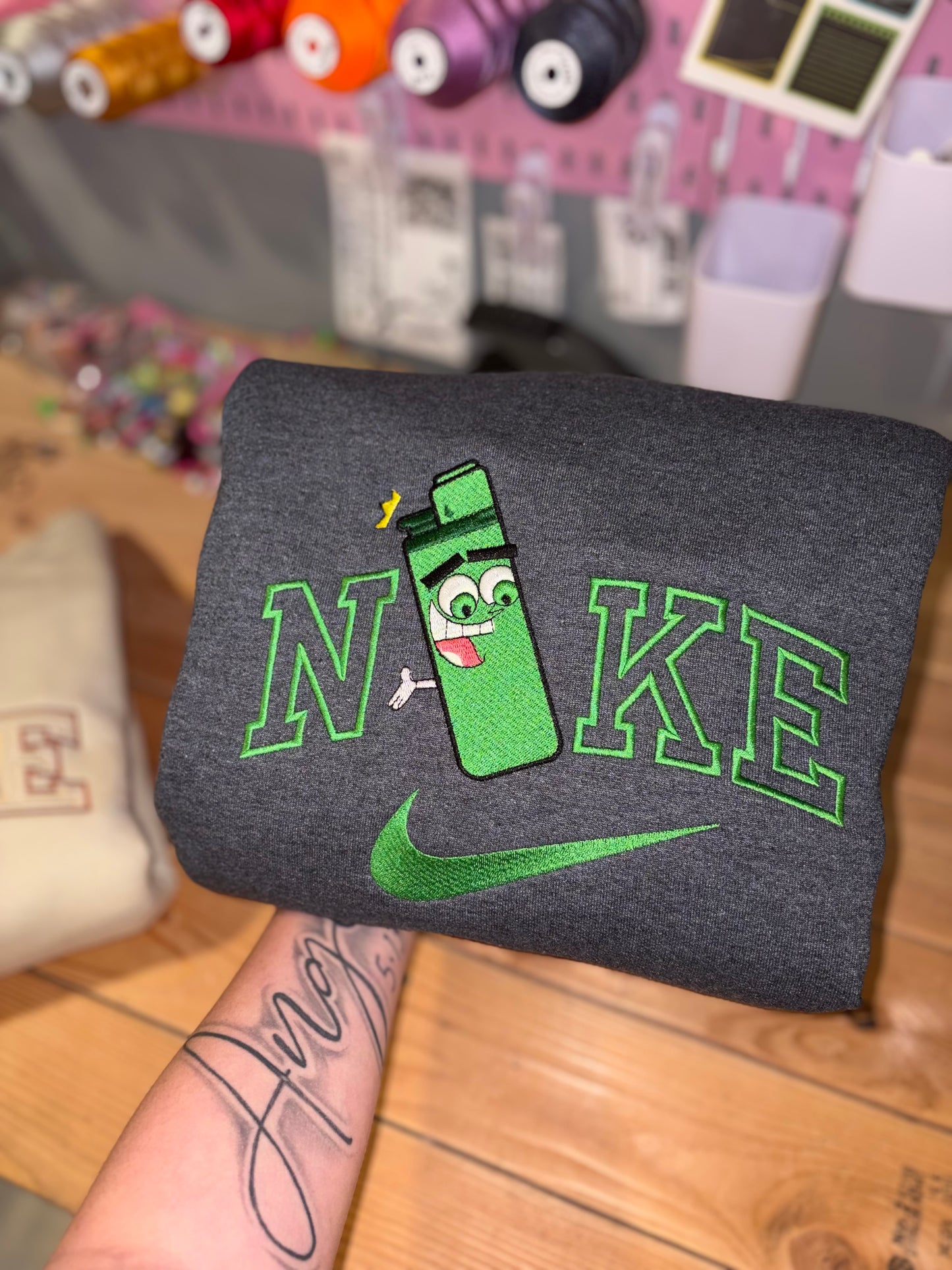 Cosmo lighter embroidered sweatshirt preorder 28 business day turn around time