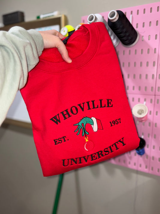 Size XL embroidered crew