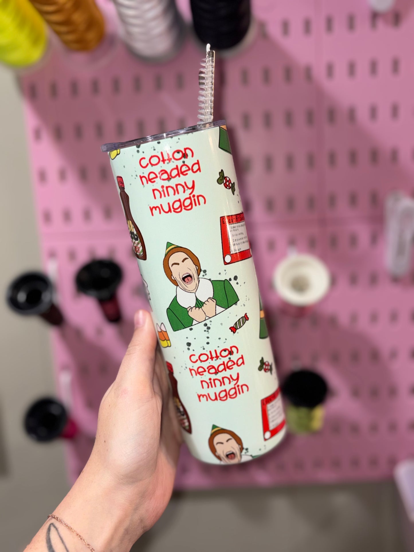 E L f Christmas 20oz tumbler preorder 15 business day turn around time