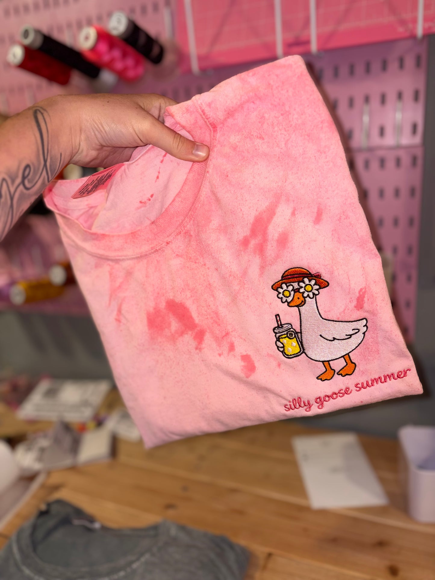 Silly goose summer embroidered tshirt preorder 28 business day turn around time