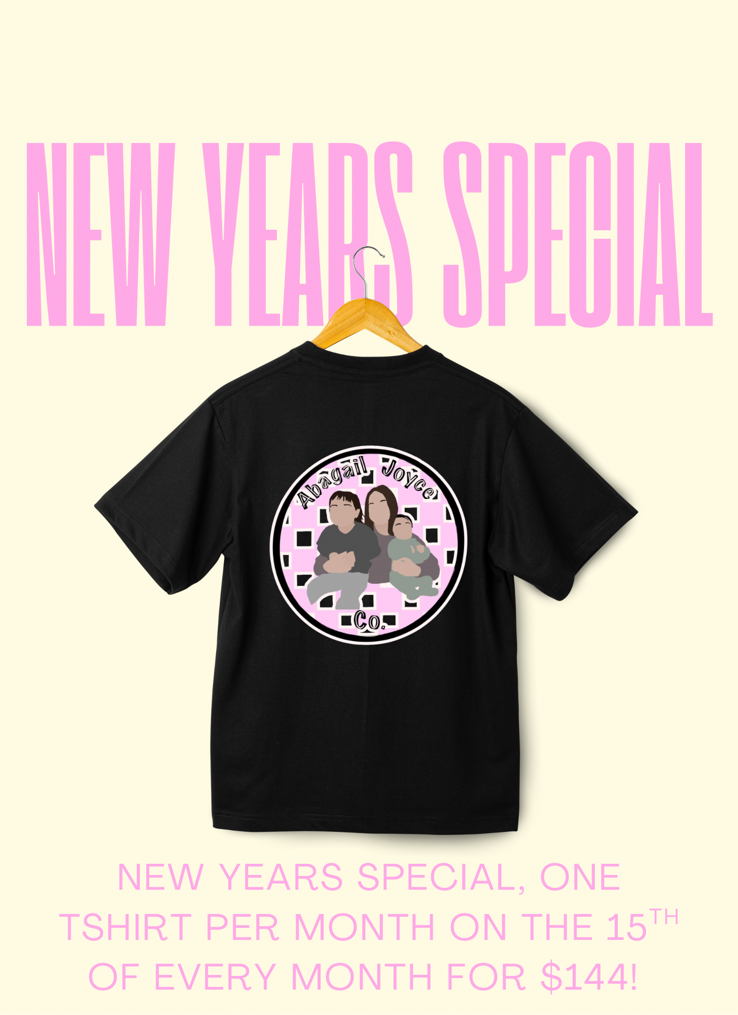 New years special- one tshirt per month all of 2026!
