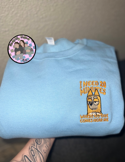 I just need 28 minutes embroidered crew 😴…. Preorder 28 business day turn around time