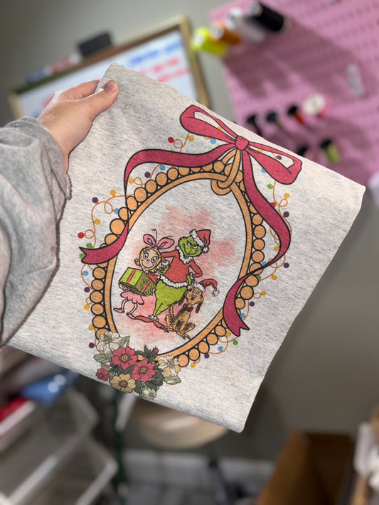 Green guy bow tshirt preorder 15 business day turn around time