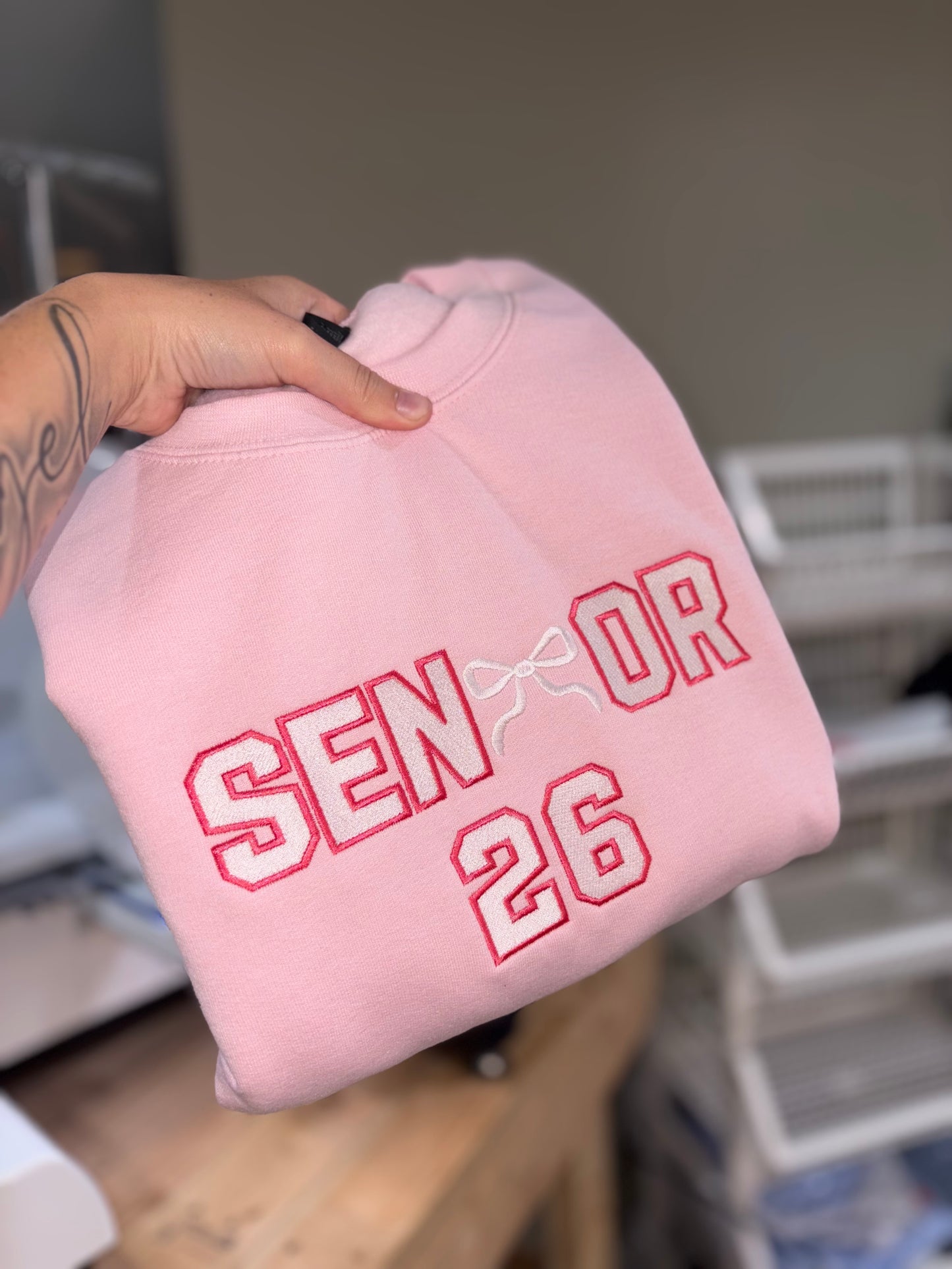 Senior 2026 🎀 embroidered crew preorder 28 business day turn around time