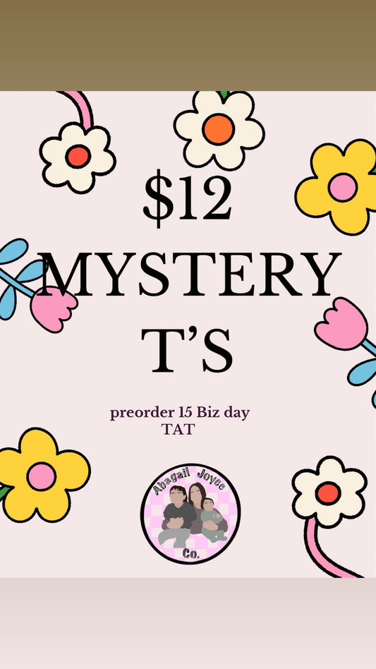 Mystery tshirts- preorder 15 business day turn around time