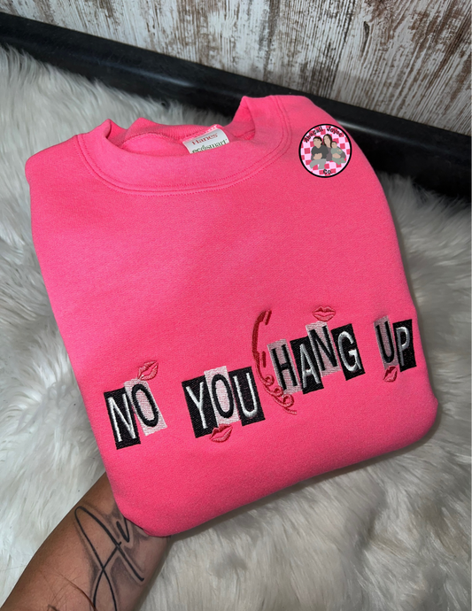 No you hang up! Embroidered crew preorder 28 business day turn around time 📞🔪