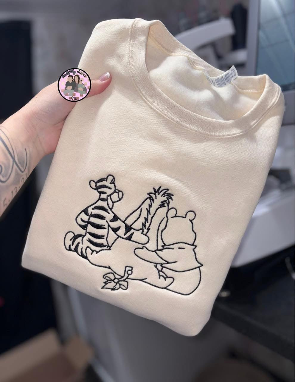 Bear and friends embroidered crew preorder 28 business day turn around time