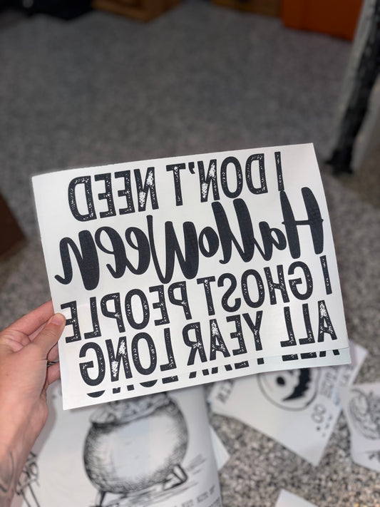 Halloween black ink design (design for blank shirt).