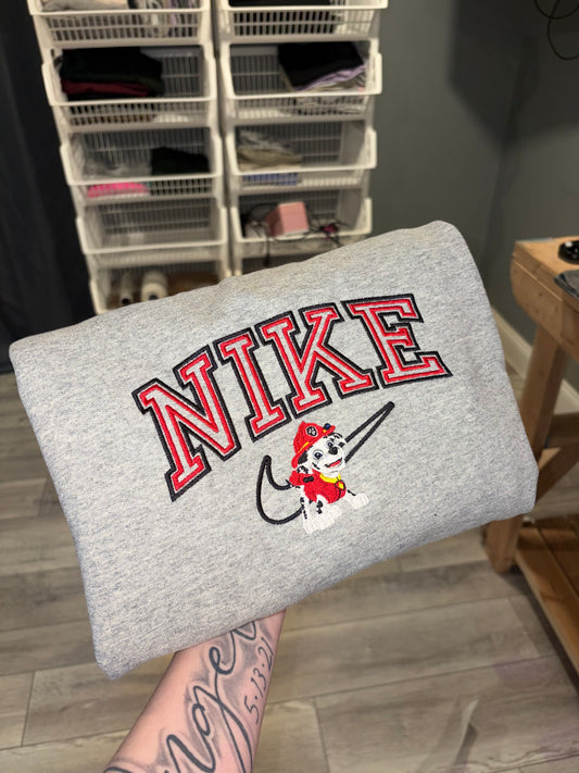Paw embroidered crew preorder 28 business day