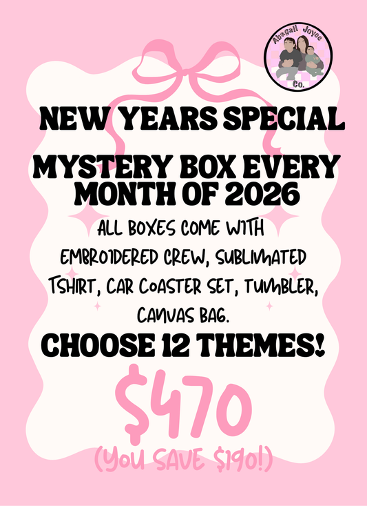 New years special- mystery box every month of 2026!